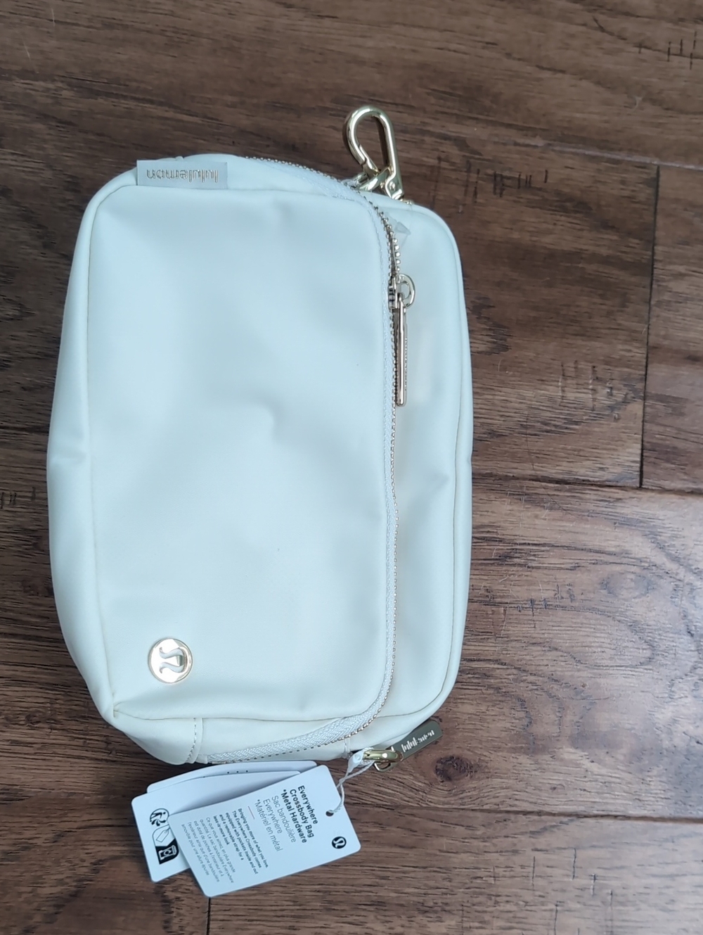 lululemon athletica Cream/Ivory Everywhere Crossbody Bag with Gold Hardware